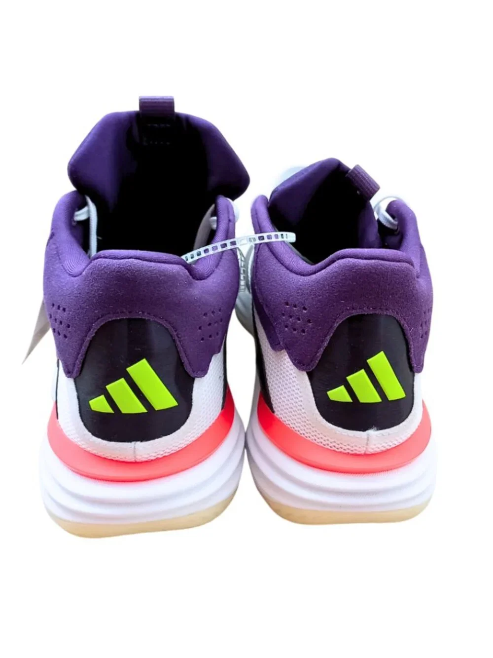 Adidas Basketball Sneakers White Purple - Men’s Size 7 / Women’s 7.5 -8 Athletic